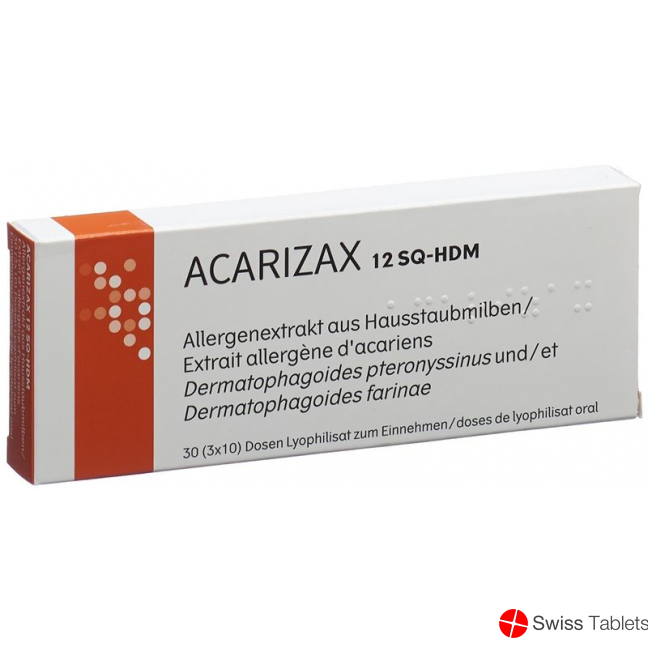 Acarizax Lyophilisat Z Einnehm 12 Sq-Hdm Dose 30 Stück buy online
