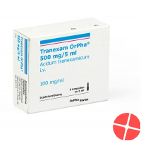 Tranexam Orpha Injektionslösung 500mg/5ml 5 Ampullen 5ml
