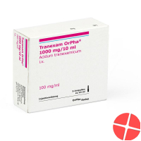 Tranexam Orpha Injektionslösung 1000mg/10ml 5 Ampullen 10ml