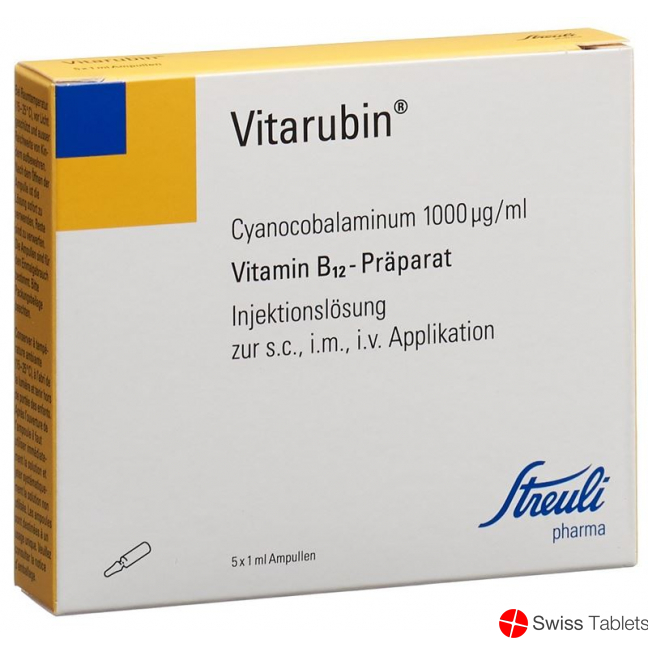 Vitarubin Injektionslösung 1000mcg/ml 5 Ampullen 1ml buy online