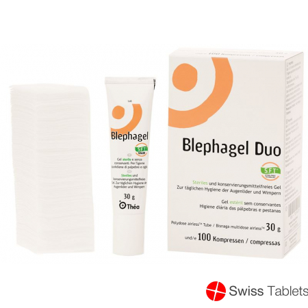Blephagel Duo Gel 30g + 100 compresses buy online