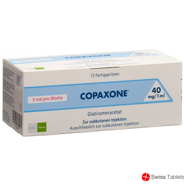 Copaxone Injektionslösung 40mg/ml 12 Fertigspritzen 1ml buy online