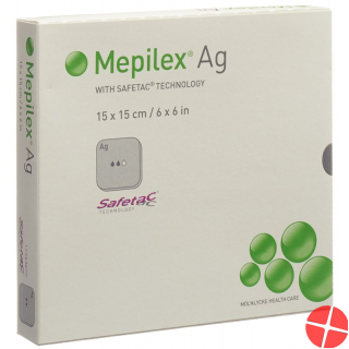 Mepilex Ag Schaumverband Safetac 15x15cm Sil 5 Stück