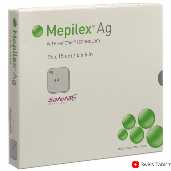 Mepilex Ag Schaumverband Safetac 15x15cm Sil 5 Stück buy online