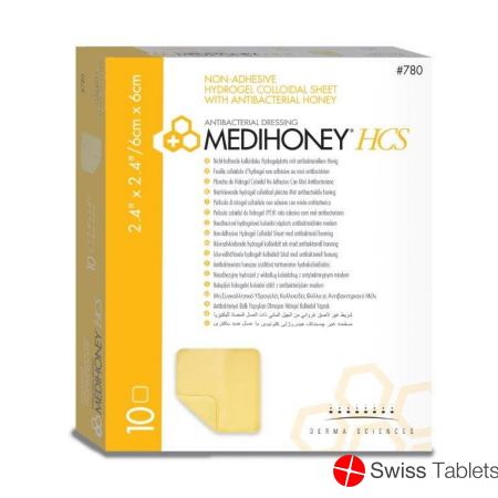 Medihoney Antibacterial Hcs 6x6cm 10 Stück buy online