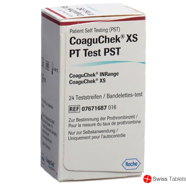 CoaguChek XS PT PST German / Italian / Dutch / French 24 pcs