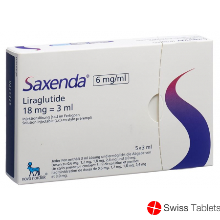 Saxenda Injektionslösung 6mg/ml 5 Fertpen 3ml buy online