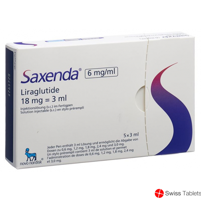 Saxenda Injektionslösung 6mg/ml 5 Fertpen 3ml buy online
