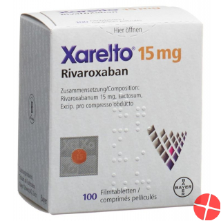 Xarelto Filmtabletten 15mg Dose 100 Stück