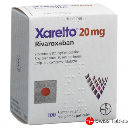 Xarelto Filmtabletten 20mg Dose 100 Stück buy online