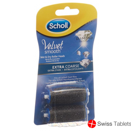 Scholl Velvet Smooth Wet & Dry Ersatzroller Extra Stark Diamantpartikel 2 Stück buy online