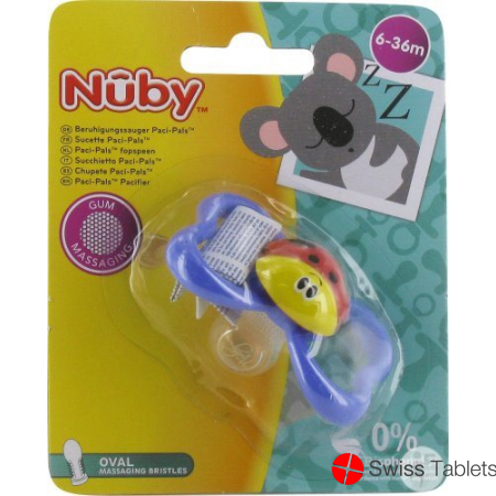 Nuby Nuggi Paci-Pals Oval Silikon Noppen 6-36 buy online