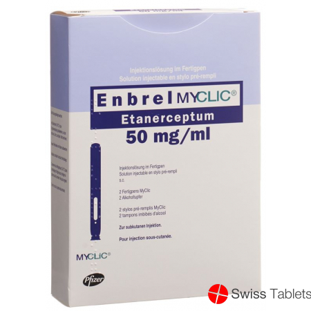 Enbrel Myclic Injektionslösung 50mg/ml 2 Fertpen 1ml buy online