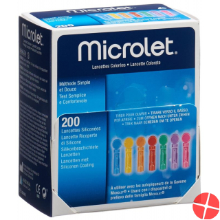Microlet Lanzetten Farbig 200 Stück