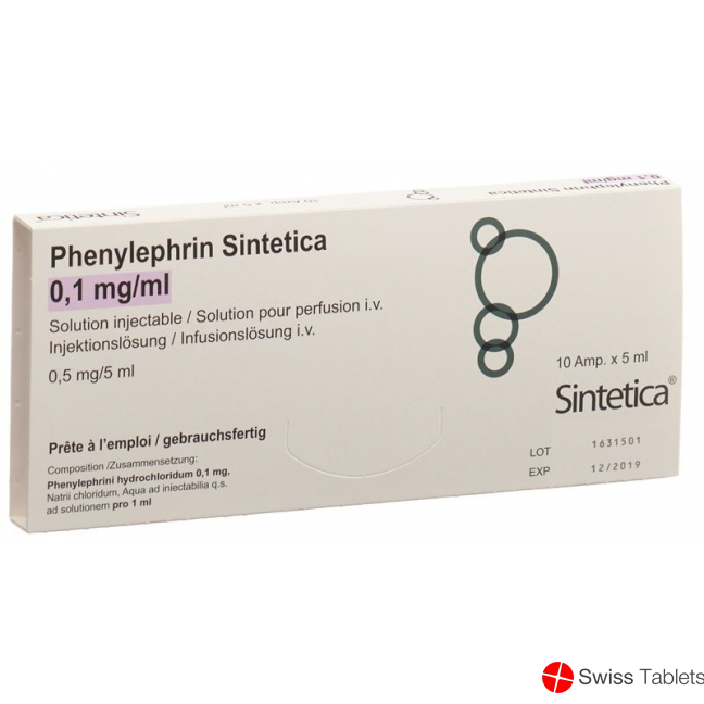 Phenylephrin Sintetica 0.1mg/ml 10 Ampullen 5ml buy online