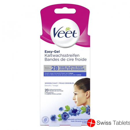 Veet Präzisions Kaltwachsstreifen Gesicht Sensible Haut 10x 2 Stück buy online