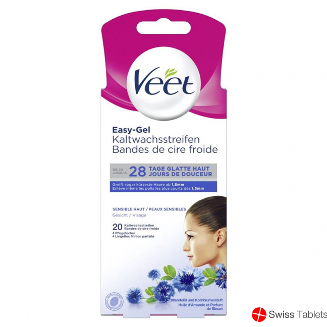 Veet Präzisions Kaltwachsstreifen Gesicht Sensible Haut 10x 2 Stück buy online