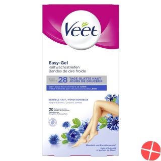 Veet Kaltwachsstreifen Beine&Körper Sensible Haut 10x 2 Stück