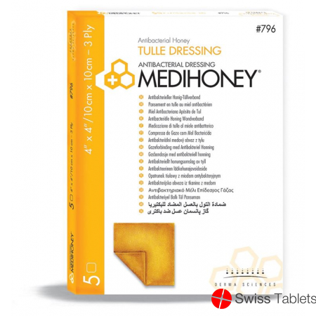 Medihoney Antibacter Tulle Dress 5x5cm 3 Ply 5 Stück buy online