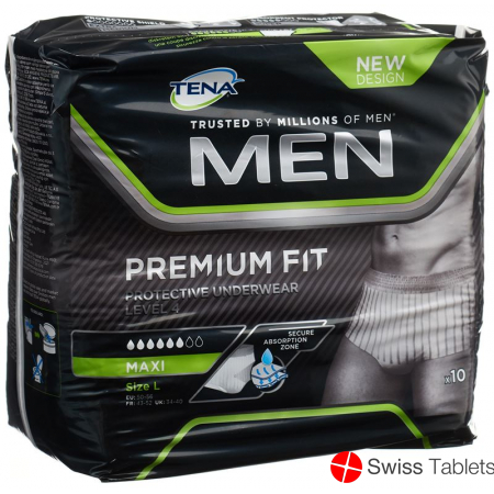 Tena Men Premium Fit Underwear Level 4 L 10 Stück buy online