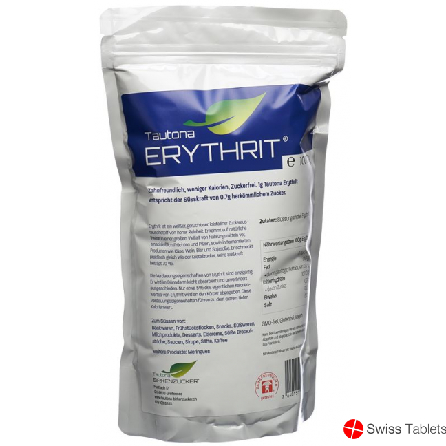 Tautona Erythrit Verschlussbeutel 1kg buy online