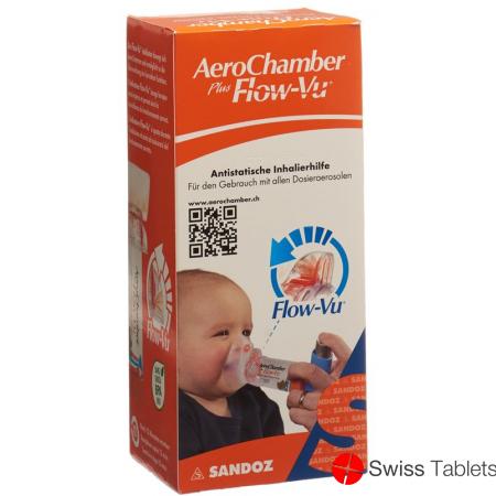 Aerochamber Plus Flow-vu mit Maske (0-18 M) Orange buy online