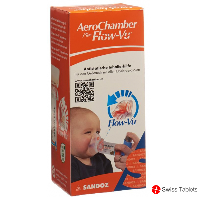 Aerochamber Plus Flow-vu mit Maske (0-18 M) Orange buy online