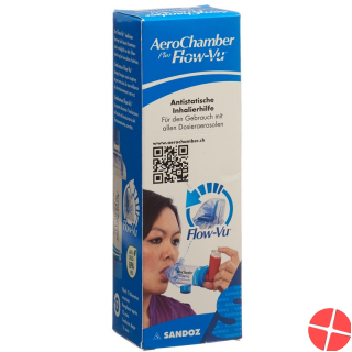 Aerochamber Plus Flow-vu without mask Blue
