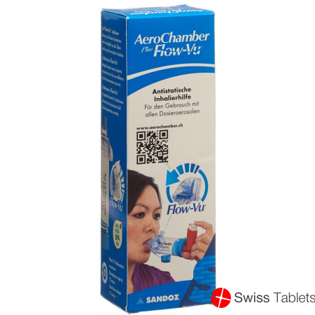 Aerochamber Plus Flow-vu without mask Blue buy online