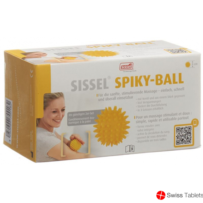Sissel Spiky-Ball 8cm Gelb 2 Stück buy online