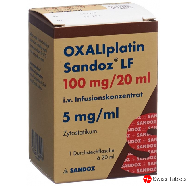 Oxaliplatin Sandoz Lf Infusionskonzentrat 100mg/20ml Vial buy online