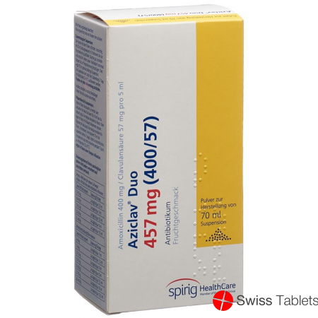 Aziclav Duo Pulver 457mg Suspension Flasche 70ml buy online