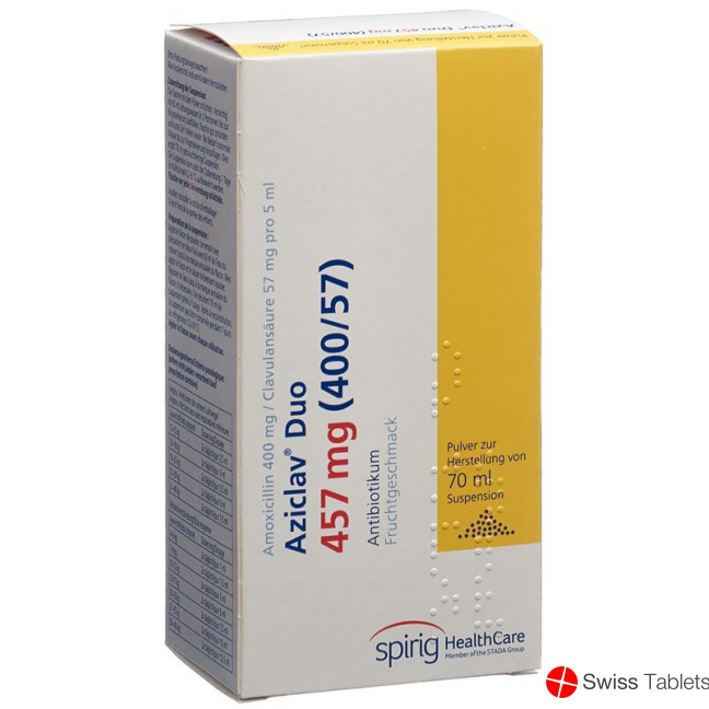 Aziclav Duo Pulver 457mg Suspension Flasche 70ml buy online