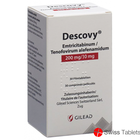 Descovy Filmtabletten 200/10mg Flasche 30 Stück buy online