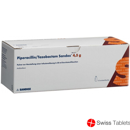 Piperacillin Tazob. Sandoz 4.5g 10 Durchstechflaschen 50ml buy online