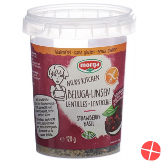 Morga Beluga-Linsen Erdb/basil Glutenfrei Bio 120g