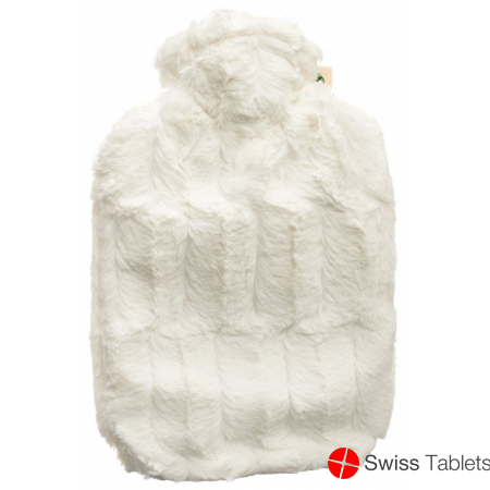 Frog hot-water bottle PVC 1.8L high-pile cover cream buy online