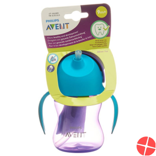 Avent Philips Straw Cup 200ml Girl Purple