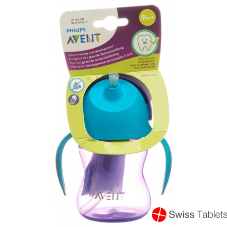 Avent Philips Straw Cup 200ml Girl Purple buy online