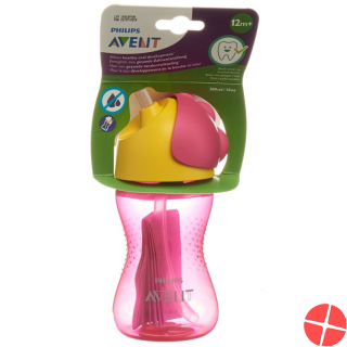 Avent Philips Straw Cup 300ml Girl Pink