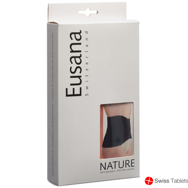 Eusana Kidney Warmer Anatomical Silk/Wool M Black buy online