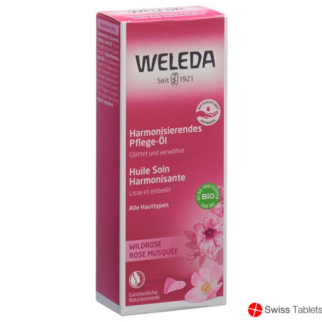 Weleda Wildrose Harmonisierendes Pflege-Öl Glasflasche 100ml buy online