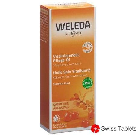 Weleda Sanddorn Vitalisierendes Pflege-Öl Glasflasche 100ml buy online