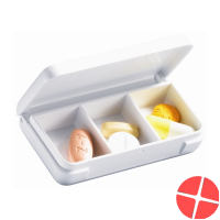 Sahag Tablettendose 6.5x3.5cm Weiss 3-teilig