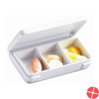 Sahag Tablettendose 6.5x3.5cm Weiss 3-teilig
