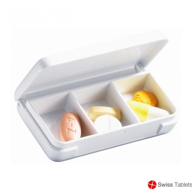 Sahag Tablettendose 6.5x3.5cm Weiss 3-teilig buy online