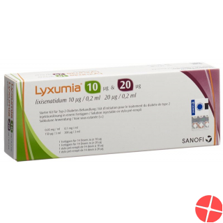 Lyxumia Injektionslösung 1x10 Mcg/1x20 Mcg Fertpen Set