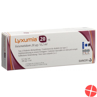 Lyxumia Injektionslösung 20mcg 2 Fertpen 3ml