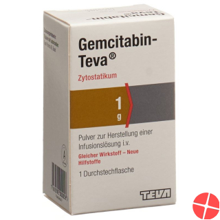 Gemcitabin Teva Trockensubstanz 1g (neu) Durchstechflasche