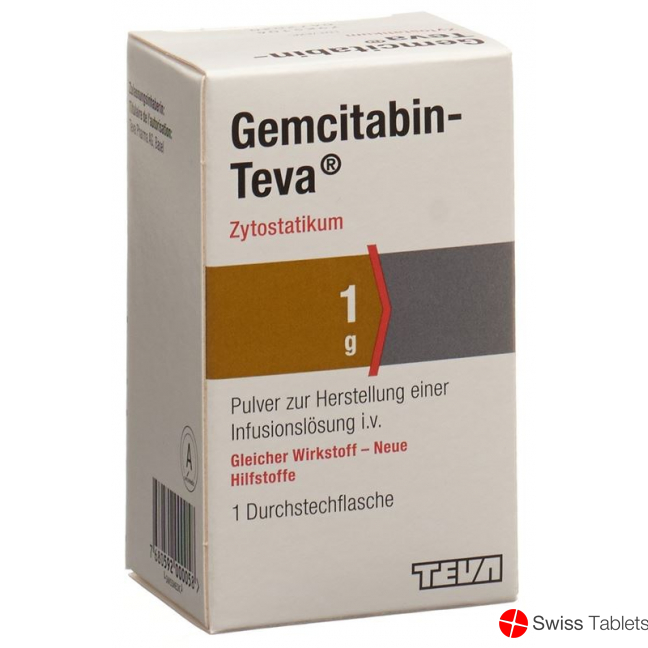 Gemcitabin Teva Trockensubstanz 1g (neu) Durchstechflasche buy online